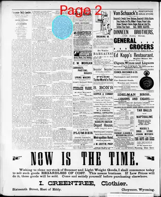 Page thumbnail for The Cheyenne Daily Leader