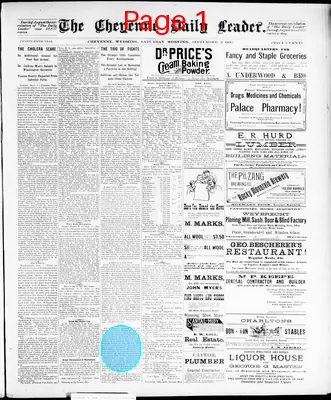 Page thumbnail for The Cheyenne Daily Leader