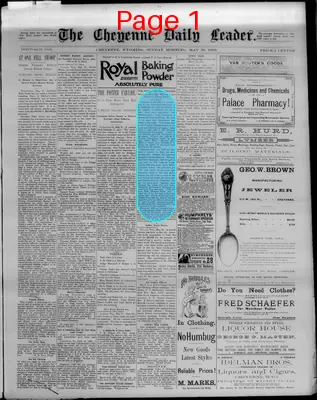 Page thumbnail for The Cheyenne Daily Leader