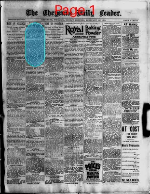 Page thumbnail for The Cheyenne Daily Leader