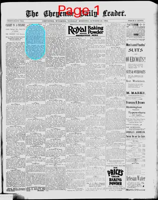 Page thumbnail for The Cheyenne Daily Leader