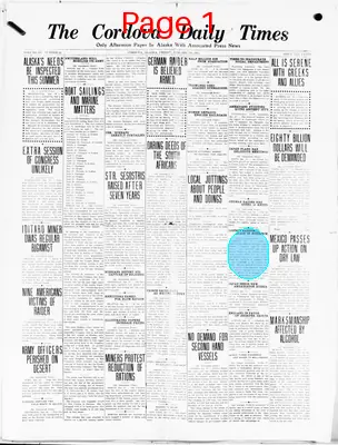Page thumbnail for The Cordova Daily Times