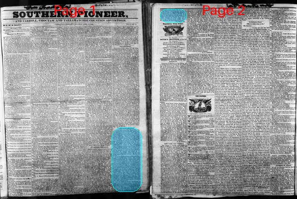 Page thumbnail for Southern Pioneer, And Carroll, Choctaw And Tallahatchie Counties Advertiser