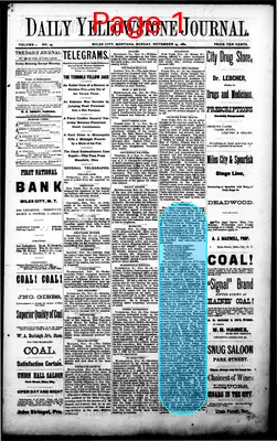 Page thumbnail for Daily Yellowstone Journal