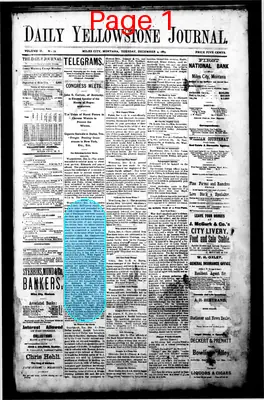 Page thumbnail for Daily Yellowstone Journal