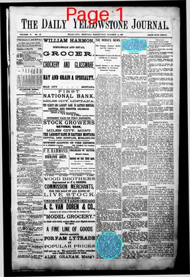 Page thumbnail for Daily Yellowstone Journal