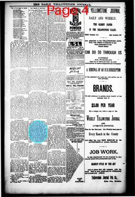 Page thumbnail for Daily Yellowstone Journal