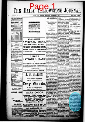 Page thumbnail for Daily Yellowstone Journal