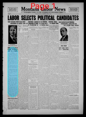 Page thumbnail for Montana Labor News