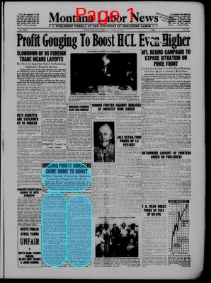 Page thumbnail for Montana Labor News