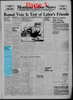 Page thumbnail for Montana Labor News