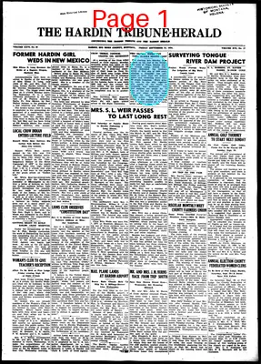 Page thumbnail for The Hardin Tribune Herald