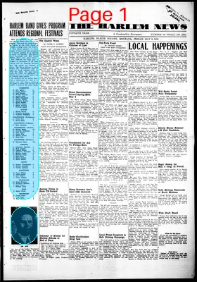 Page thumbnail for The Harlem News