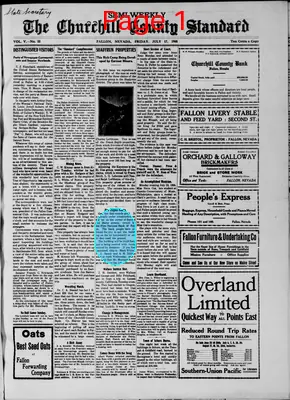 Page thumbnail for The Churchill County Standard