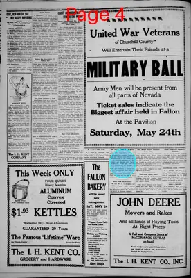 Page thumbnail for The Churchill County Standard
