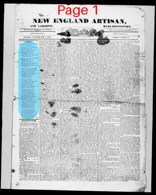 Page thumbnail for New England Artisan, And Laboring Man's Repository