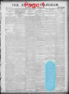 Page thumbnail for The Evening Telegram