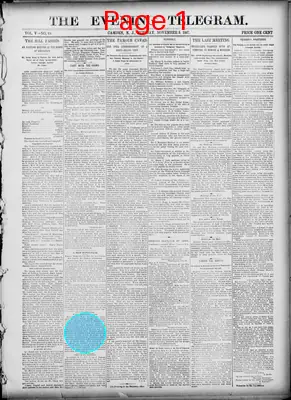Page thumbnail for The Evening Telegram