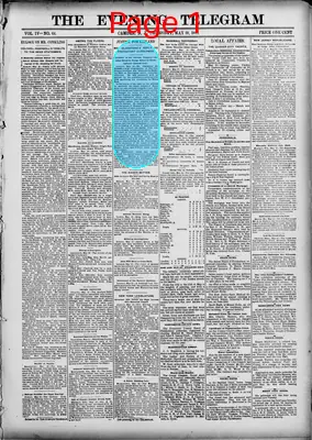 Page thumbnail for The Evening Telegram