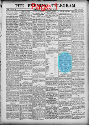 Page thumbnail for The Evening Telegram