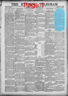 Page thumbnail for The Evening Telegram