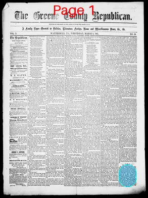 Page thumbnail for The Greene County Republican