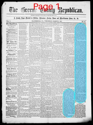 Page thumbnail for The Greene County Republican