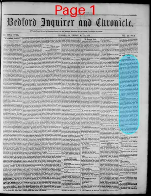 Page thumbnail for Bedford Inquirer And Chronicle