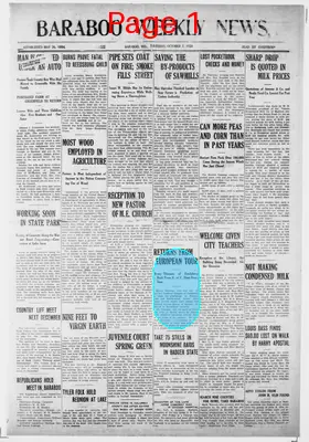 Page thumbnail for Baraboo Weekly News