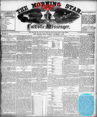 Page thumbnail for The Morning Star And Catholic Messenger