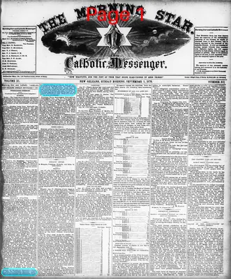 Page thumbnail for The Morning Star And Catholic Messenger
