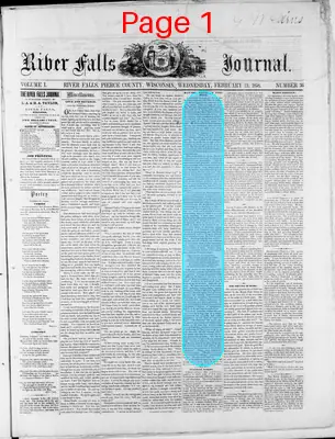 Page thumbnail for The River Falls Journal