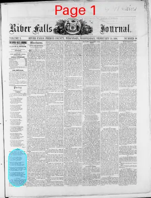 Page thumbnail for The River Falls Journal