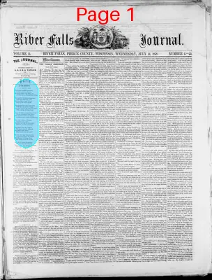Page thumbnail for The River Falls Journal