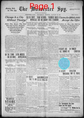 Page thumbnail for The Worcester Spy