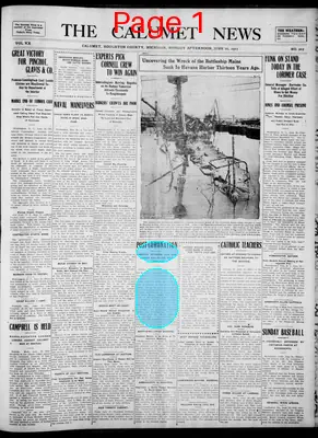 Page thumbnail for The Calumet News