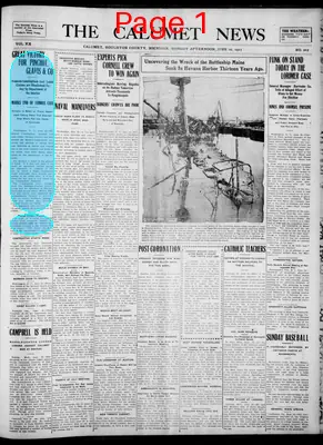 Page thumbnail for The Calumet News