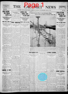 Page thumbnail for The Calumet News
