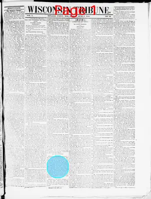 Page thumbnail for Wisconsin Tribune