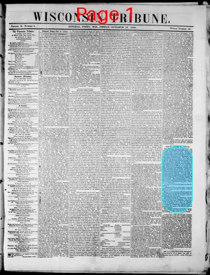 Page thumbnail for Wisconsin Tribune