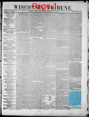 Page thumbnail for Wisconsin Tribune