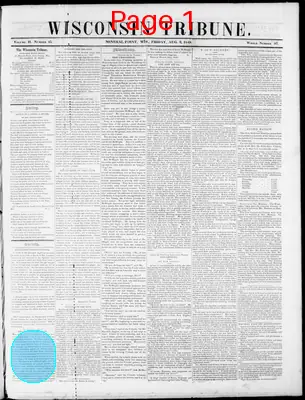 Page thumbnail for Wisconsin Tribune