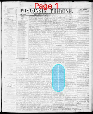 Page thumbnail for Wisconsin Tribune