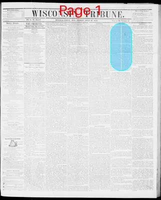 Page thumbnail for Wisconsin Tribune
