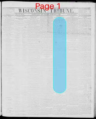 Page thumbnail for Wisconsin Tribune