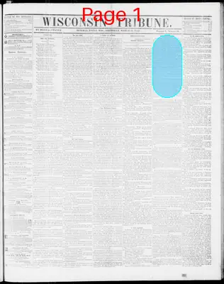 Page thumbnail for Wisconsin Tribune