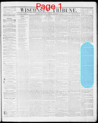 Page thumbnail for Wisconsin Tribune