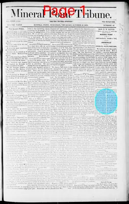 Page thumbnail for Mineral Point Tribune