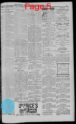 Page thumbnail for The Waco Evening News