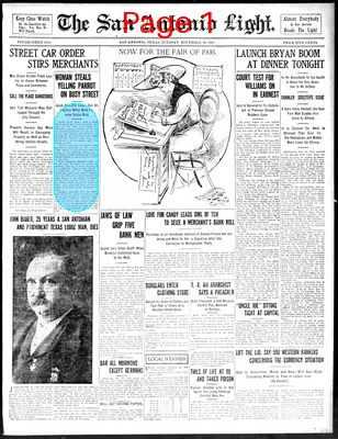 Page thumbnail for The San Antonio Light